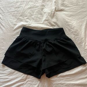 Black High-Waisted Skort